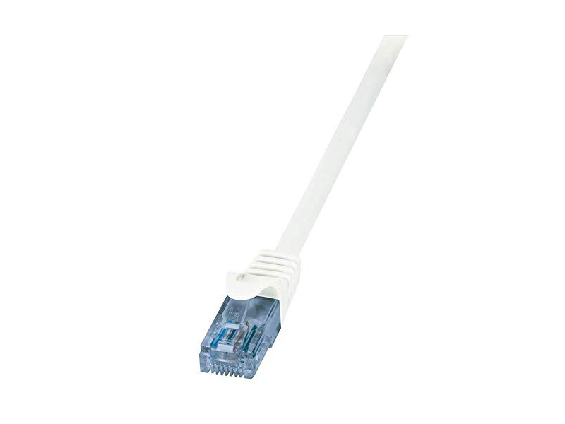 LogiLink Câble Patch EconLine, cat.6A, U/UTP, 0,5 m, blanc
