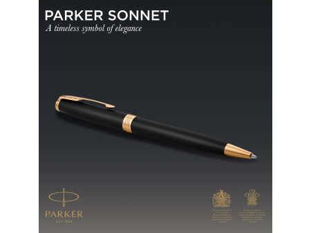 PARKER Stylo à bille SONNET Noir Mat G.T.