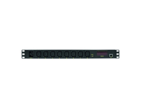 LogiLink Multiprise IP, 8 prises, 1 HE, noir