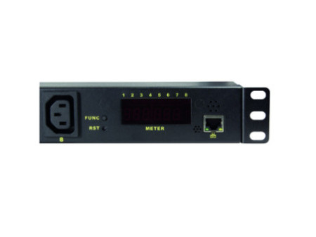 LogiLink Multiprise IP, 8 prises, 1 HE, noir