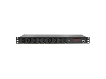 LogiLink Multiprise IP, 8 prises, 1 HE, noir