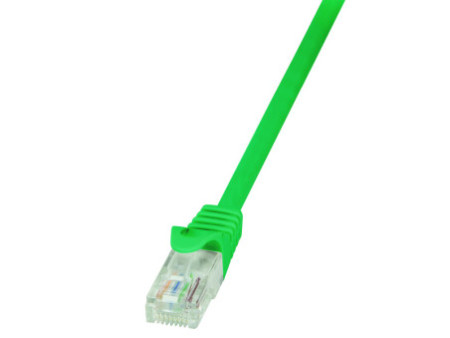 LogiLink Câble patch, Cat. 5e, U/UTP, 1,5 m, vert, gaine en