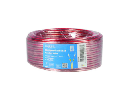 LogiLink Câble pour haut-parleurs, 2 x 1,5 mm2, 10 m