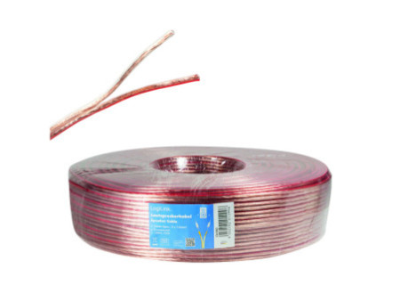 LogiLink Câble pour haut-parleurs, 2 x 1,5 mm2, 100 m