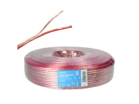 LogiLink Câble pour haut-parleurs, 2 x 2,5 mm2, 50 m