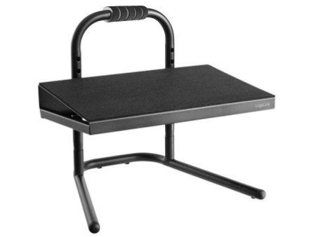 LogiLink Repose-pieds, réglable en hauteur, noir