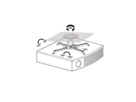 LogiLink Support de plafond pour vidéoprojecteur, blanc
