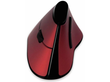 LogiLink Souris optique Ergonomic, sans fil, rouge / noir
