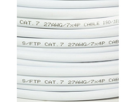 LogiLink Câble patch PrimeLine, Cat.7, S/FTP, 50 m, blanc