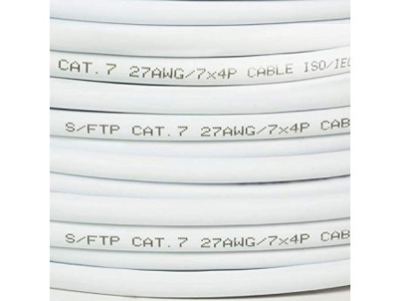 LogiLink Câble patch PrimeLine, Cat.7, S/FTP, 100 m, blanc
