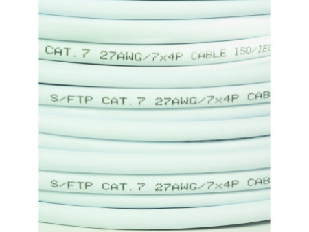 LogiLink Câble patch PrimeLine, Cat.7, S/FTP, 305 m, blanc