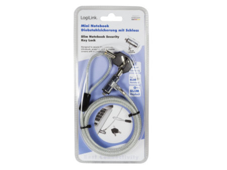 LogiLink Cadenas pour PC portable, serrure avec 2 clés, fin