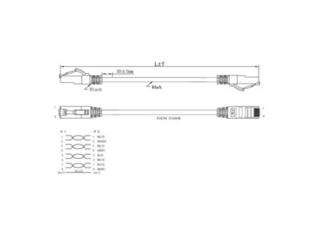 LogiLink Câble Patch, Cat.6A, S/FTP, 15 m, noir, PUR