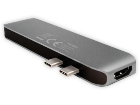 LogiLink Hub multifonction USB-C 7-en-1 avec PD, gris