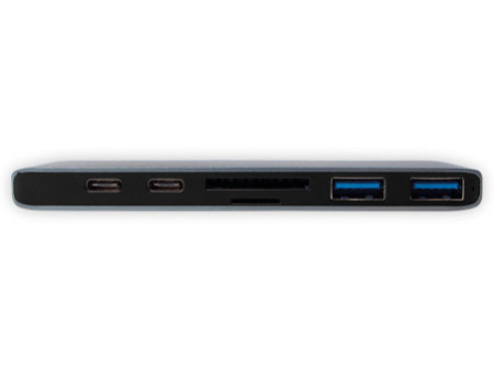 LogiLink Hub multifonction USB-C 7-en-1 avec PD, gris