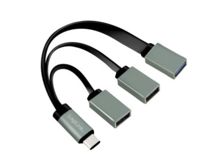 LogiLink Hub USB 3.0 avec fiche USB-C 3.1 Gen1, 3 ports
