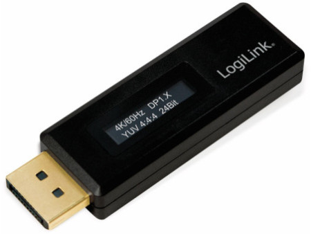 LogiLink Testeur DisplayPort pour information EDID, noir