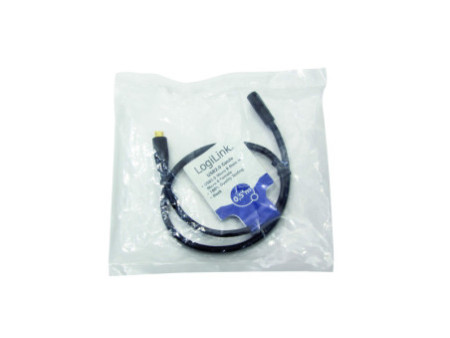 LogiLink Câble de rallonge micro USB 2.0, 0,5 m, noir
