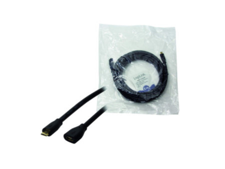 LogiLink Câble de rallonge micro USB 2.0, 5,0 m, noir
