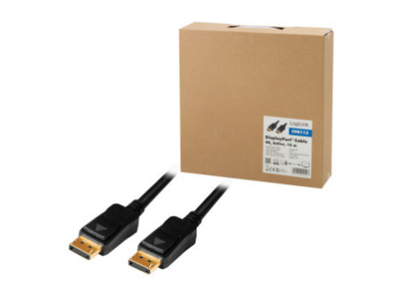 LogiLink Câble de connexion actif DisplayPort, noir, 15 m