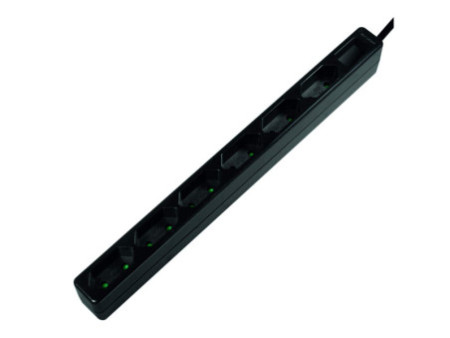 LogiLink Multiprise Euro, 6 prises, sans interrupteur, noir