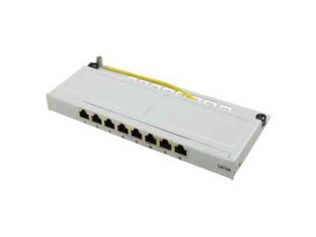 LogiLink Mini-panneau de brassage Cat.6A, 8 ports, noir