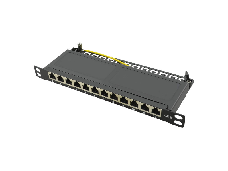 LogiLink Panneau de brassage 10' Cat.6, 12 ports, noir
