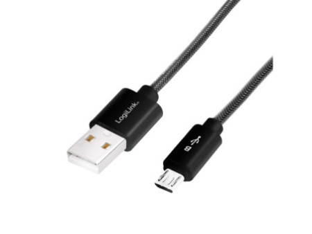 LogiLink Câble de charge & données, USB-micro USB mâle, 1,0m