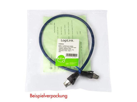 LogiLink Câble patch premium, Cat. 8.1, S/FTP, 3,0 m, bleu