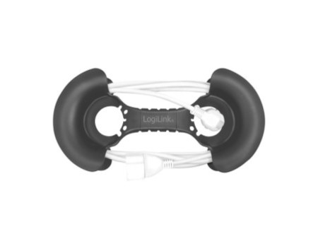 LogiLink Enrouleur de câble, pour câbles de 2 à 20 m, noir