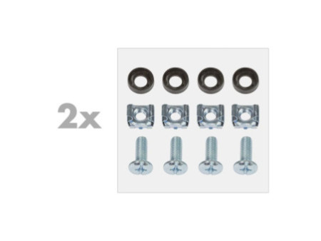 LogiLink Support mural 19', 2 U, gris clair (RAL7035)