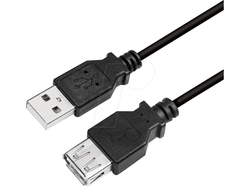 LogiLink Rallonge USB 2.0, 2,0 m, noir