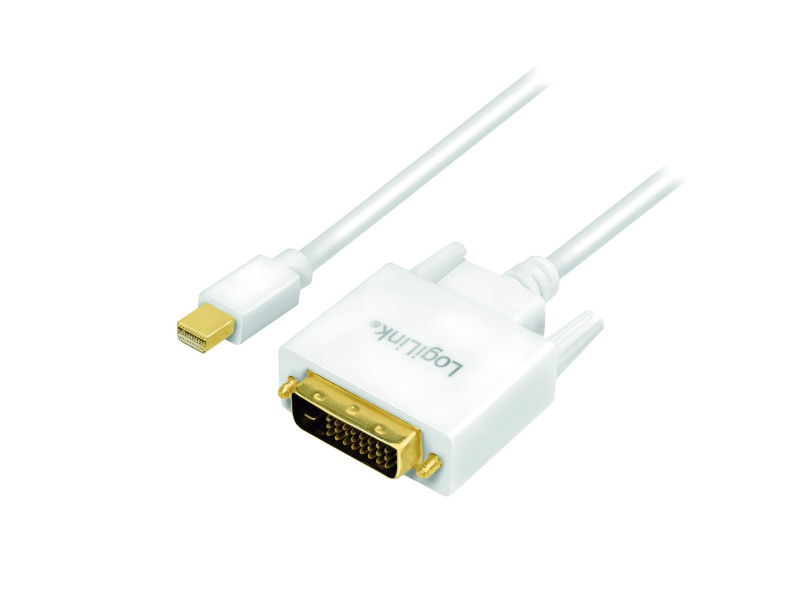LogiLink Câble adaptateur Mini DisplayPort - DVI, blanc