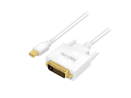 LogiLink Câble adaptateur Mini DisplayPort - DVI, blanc