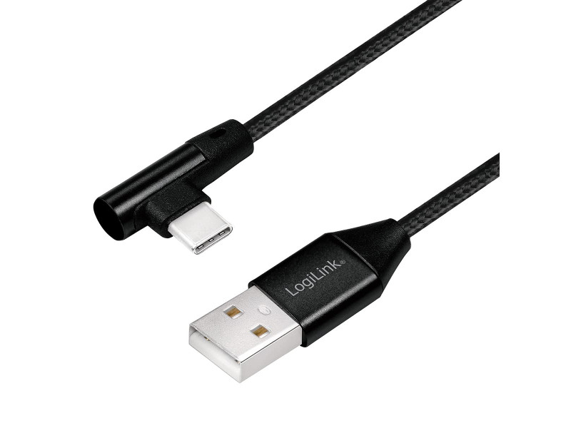 LogiLink Câble USB 2.0, USB-A - USB-C mâle, 1,0 m, noir