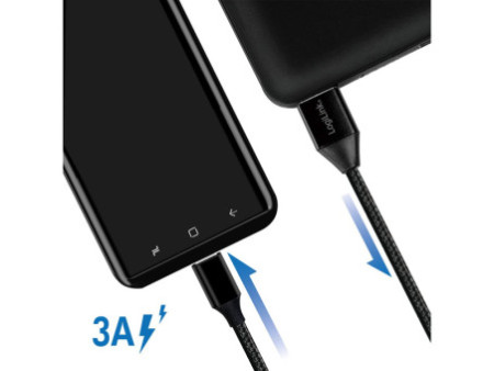 LogiLink Câble USB 2.0, USB-A - USB-C mâle, 0,3 m, noir