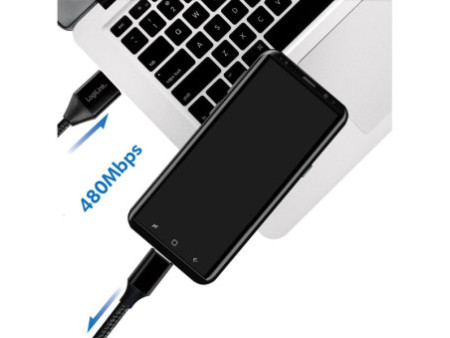 LogiLink Câble USB 2.0, USB-A - USB-C mâle, 1,0 m, noir
