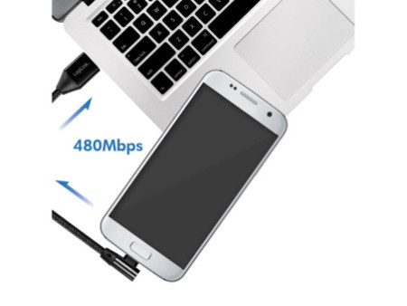 LogiLink Câble USB 2.0, USB-A - Micro USB, 0,3 m, noir