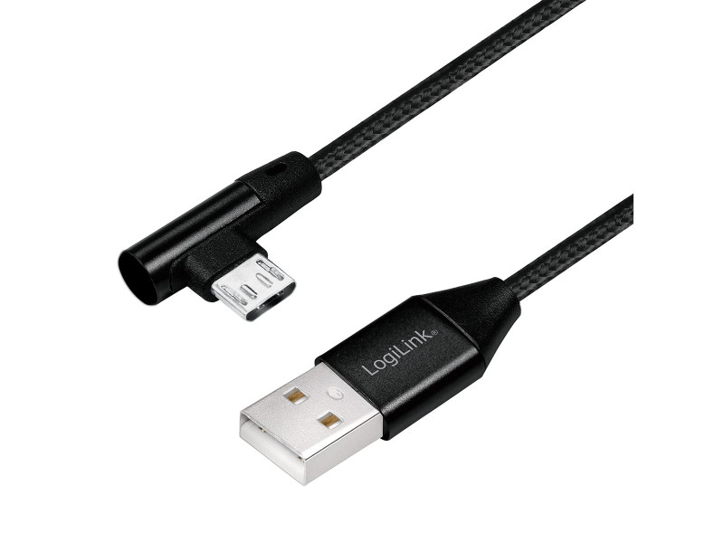 LogiLink Câble USB 2.0, USB-A - Micro USB, 1,0 m, noir
