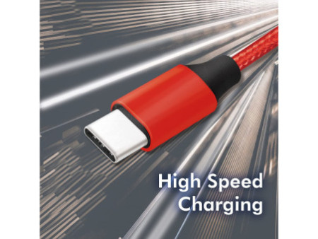 LogiLink Câble USB 2.0, USB-A - USB-C mâle, 0,3 m, rouge