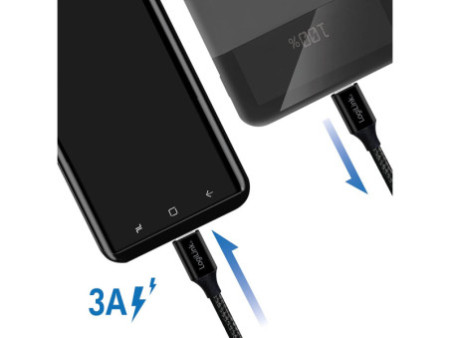 LogiLink Câble USB 2.0, USB-C - USB-C mâle, 0,3 m, noir