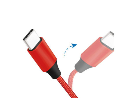 LogiLink Câble USB 2.0, USB-C - USB-C mâle, 0,3 m, rouge