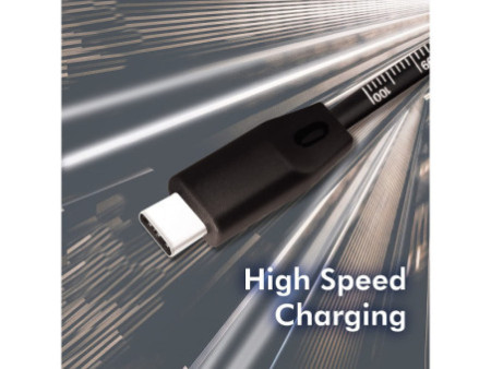 LogiLink Câble USB 2.0 avec règle, USB-A - USB-C mâle, noir