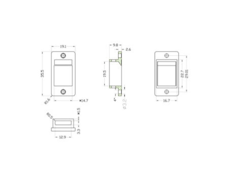 LogiLink Support de montage pour modules Keystone,zinc moulé