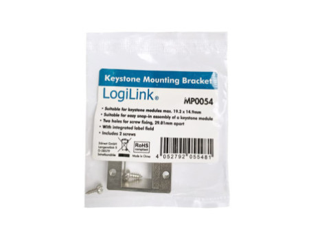 LogiLink Support de montage pour modules Keystone,zinc moulé