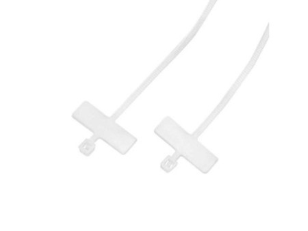 LogiLink Attache-câbles avec champ d'inscription, blanc