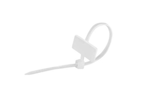 LogiLink Attache-câbles avec champ d'inscription, blanc