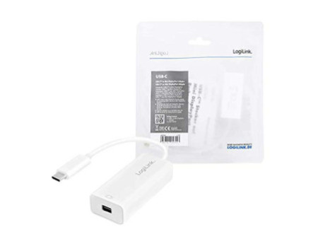 LogiLink Câble adaptateur USB-C - Mini DisplayPort, blanc