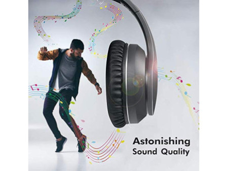 LogiLink Casque Bluetooth V5.0 Active Noise Cancelling, noir