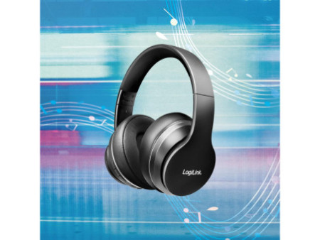 LogiLink Casque Bluetooth V5.0 Active Noise Cancelling, noir